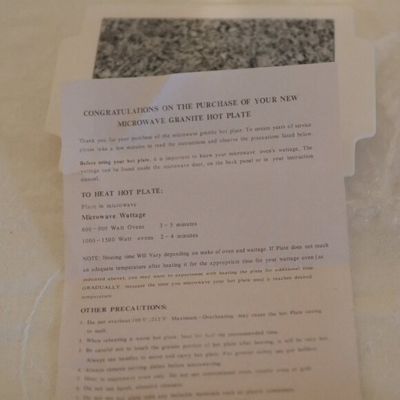 New in original packaging Kitchen Rite Microwaveable Hot Plate - Picture 5 of 6